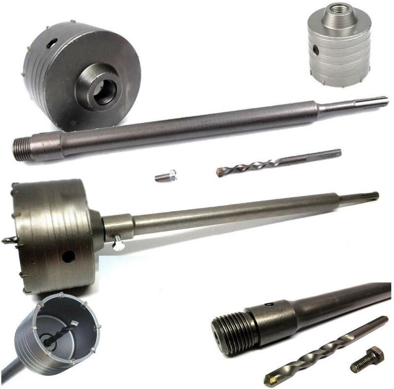 Trade Shop Traesio - Trade Shop - tazzo carotatrice für muro da 30MM bis 130MM + asta da 65 cm sds plus -