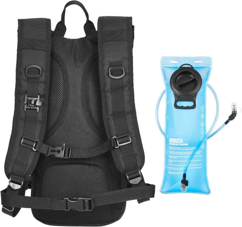 Mophorn Trinkrucksack, 3 l TPU-Wasserblase, taktischer Molle-Wanderrucksack mit Stauraum für Männer und Frauen, Hydro-Ta...