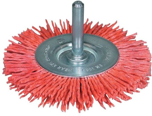 Promat - Rundbürste d. 100 mm Nylon Körnung 80 10 mm 4500 min-¹