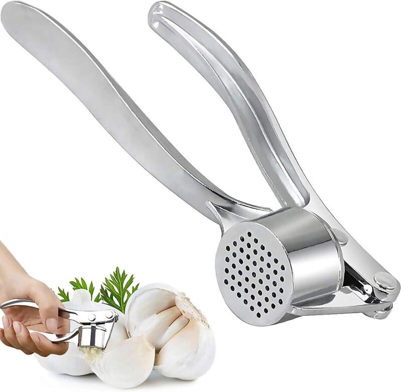 Knoblauchpresse, Edelstahl Knoblauchschneider Knoblauchpresse Knoblauchzerkleinerer Spülmaschinenfest Praktischer Küchen...