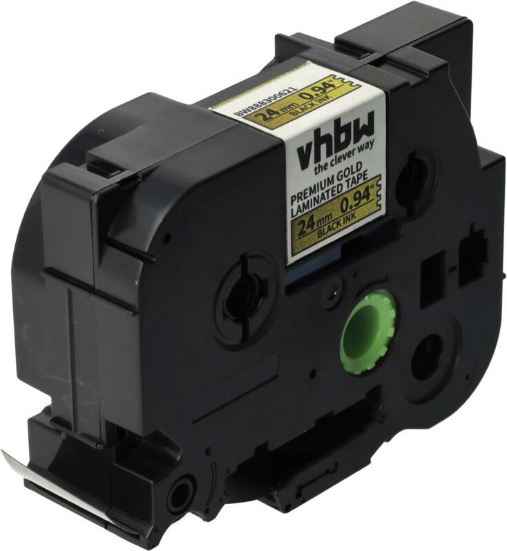 1x Schriftband-Kassette kompatibel mit Brother pt PT-2430 pc, PT-2450, PT-2450 cc Etiketten-Drucker 5m x 24mm Schwarz au...