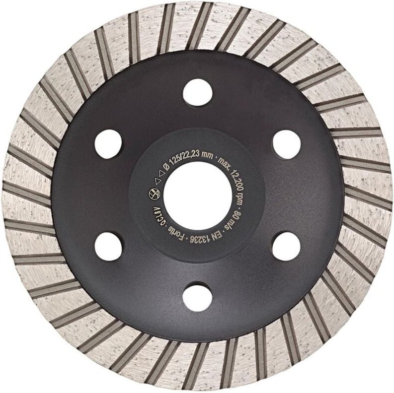 Fortis Diamant-Schleifteller Power Turbo Ø 125 mm 1-reihiges Turbosegment Bohrung 22,2 mm