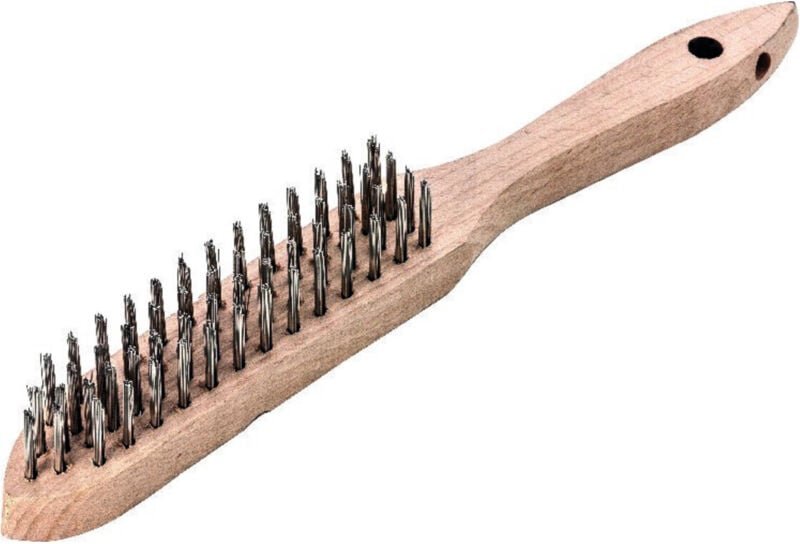 Lessmann Handdrahtbürste V4A glatt 3-reihig 0,3mm