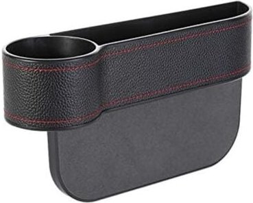 Memkey - Autositz-Organizer, PU-Leder, Autositzfüller, Autositz-Organizer mit Getränkehalter zur Aufbewahrung von Tassen...