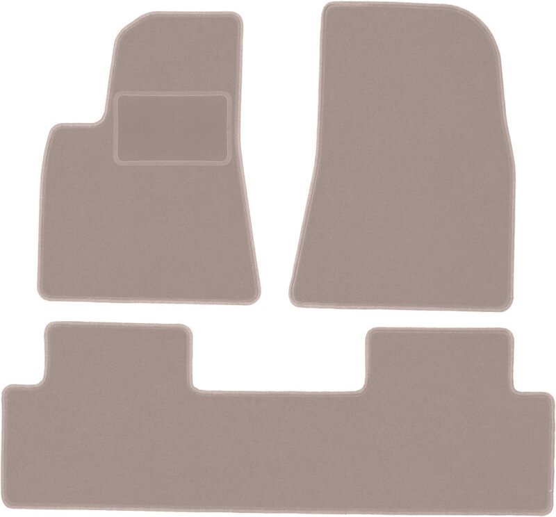 Beige Velours-Fußmatten für: Tesla Model 3 Limousine (2017-)