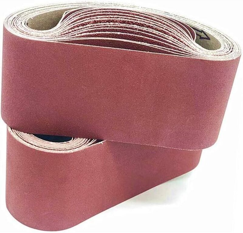 Thumbnail - Schleifband 75x 457 mm. 5 Arten gemischter Körnung (3 x 80). Schleifband-Set, für Bandschleifer, Metall, Holz, Polieren ...