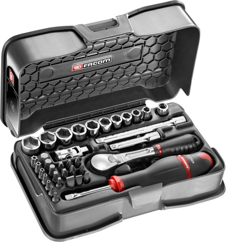 FACOM Steckschlüssel-Set 1/4 RL.161, 37-tlg., metrisch, 6-kant