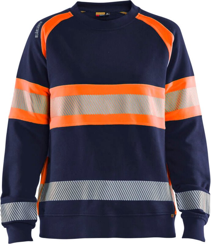 Hochsichtbarer Arbeitssweat für Damen 3409 - Marine/Orange L