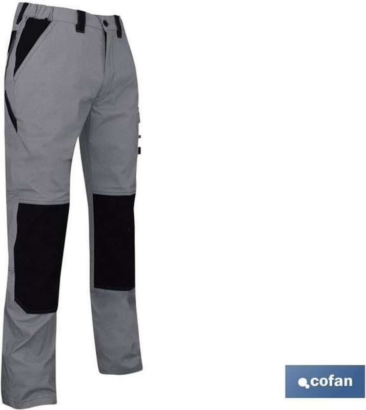 Pluto Elastan-Arbeitshose Grau-Schwarz T-50