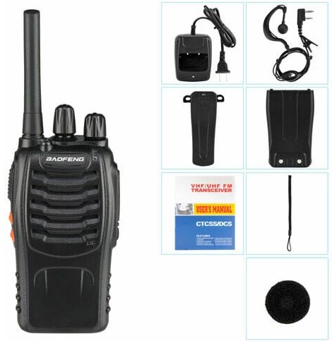 Thumbnail - Osuper - BF-888S 1500 mAh Ultra-langes Standby-Walkie-Talkie, EU-Standard, Schwarz, 1 Stück