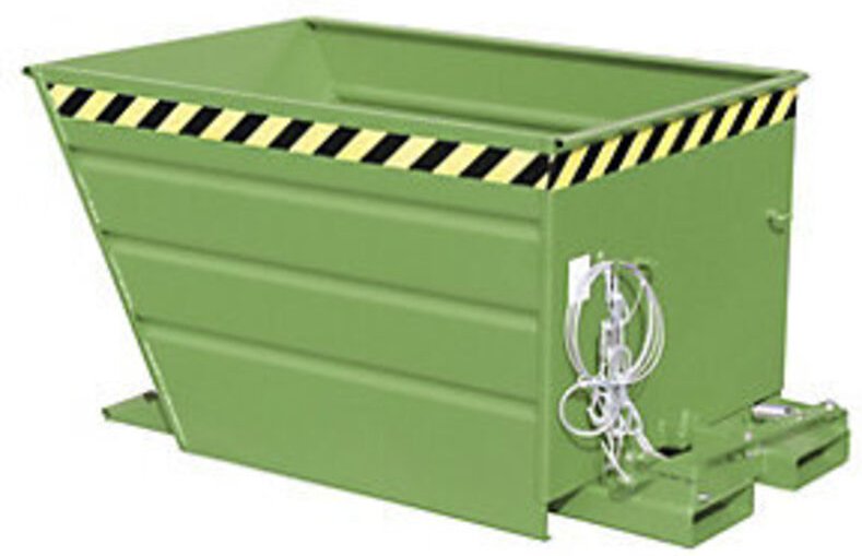 Bauer Kippbehälter mit Hebelverschluß VG 700, lackiert, Resedagrün