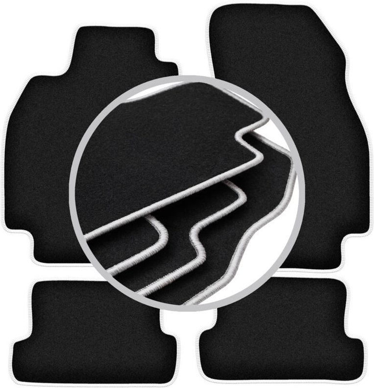 CARLUX-SILVER Autofußmatten für: Renault Megane II CC Coupé, Cabrio (2003-2010)