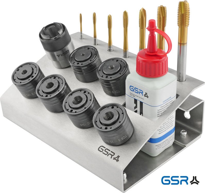 GSR - QC-Adapter Ständer DIN371/376 M3-M12 hsse Silver Form b