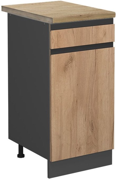 Vicco - Küchenunterschrank R-Line, Goldkraft Eiche, 40 cm , ap Eiche