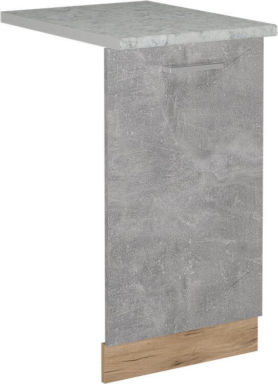 Vicco - Geschirrspülblende R-Line, Beton, 45 cm , ap Marmor