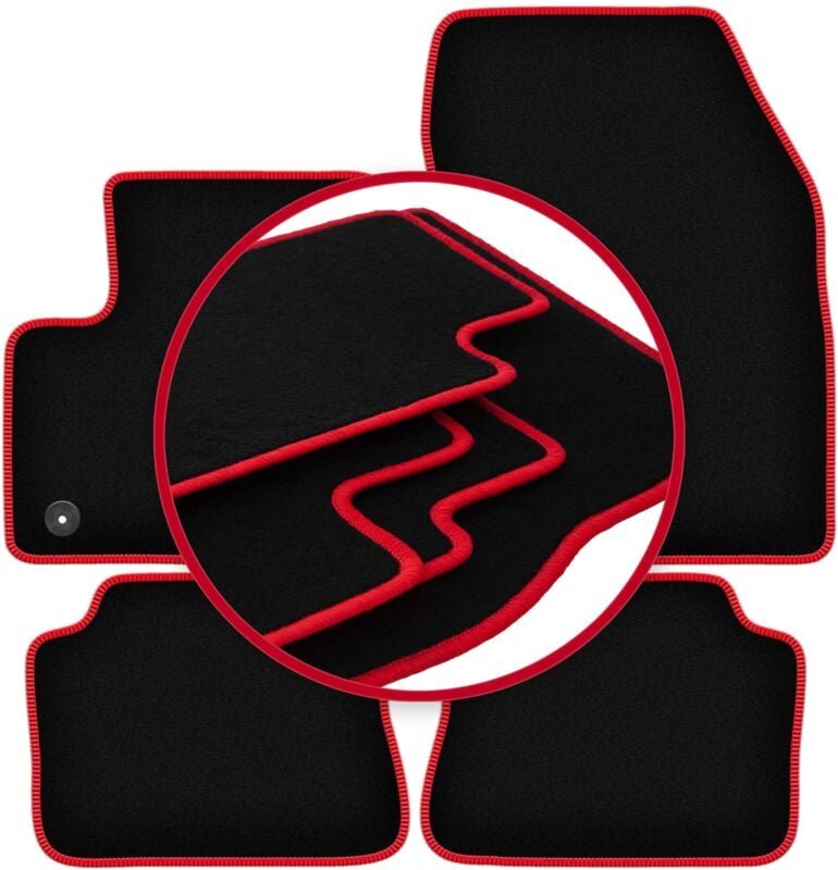 CARLUX-RED Autofußmatten für: Opel Mokka-E Crossover (2020-)