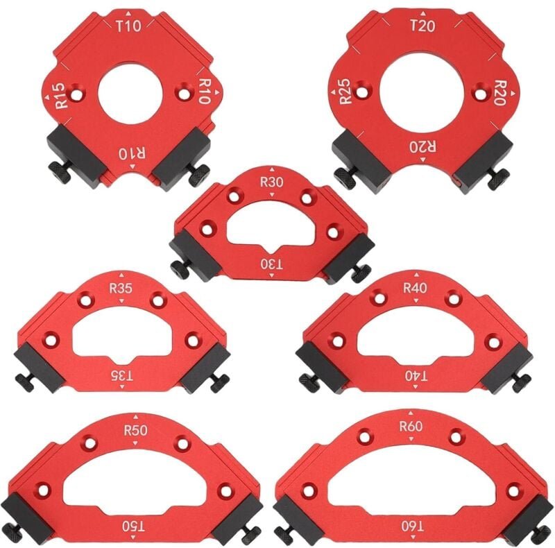 Router-Vorlagen aus Aluminiumlegierung, Radius-Schablone, Router-Schablone, Eckradius-Schablone für die Holzbearbeitung ...