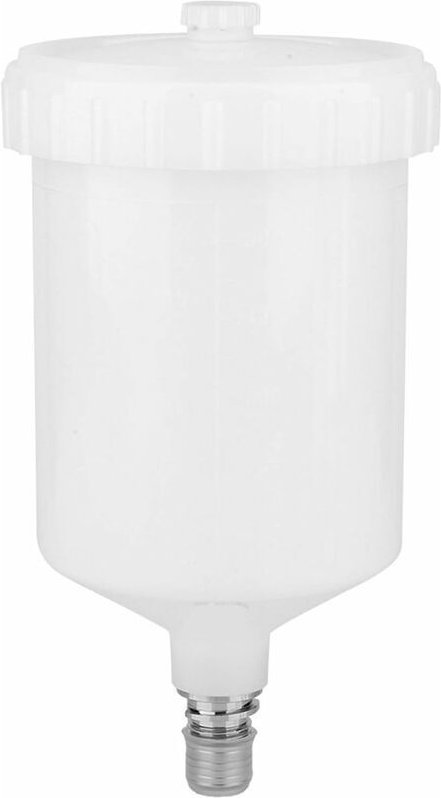 Farbspritzpistolentopf, 600 ml Kunststoff-Luft-Schwerkraft-Farbbecher-Gewindeanschluss Pneumatische Werkzeuge für Auto-S...