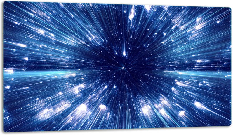 Glasschild Schneidebrett 52x30 Blau