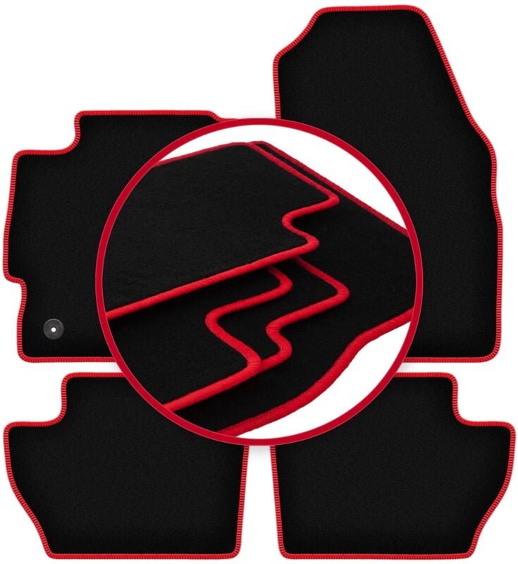 CARLUX-RED Autofußmatten für: Ford Ka+ Fließheck (2014-)