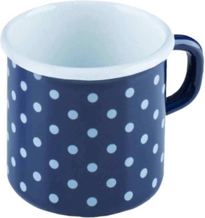 Thumbnail - Riess Topf mit Bördel 8cm Pünktchenblau