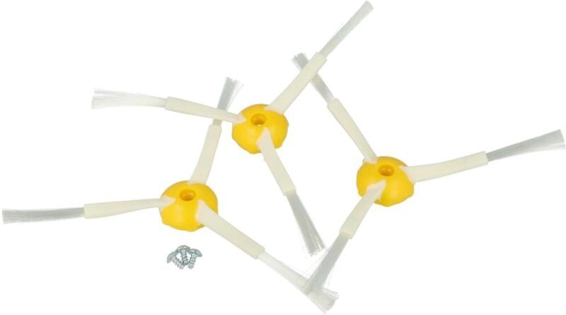 3x Seitenbürste kompatibel mit iRobot Roomba 610, 760, 770, 780, 866, 886, 900, 980 Saugroboter - Reinigungsbürsten Set,...