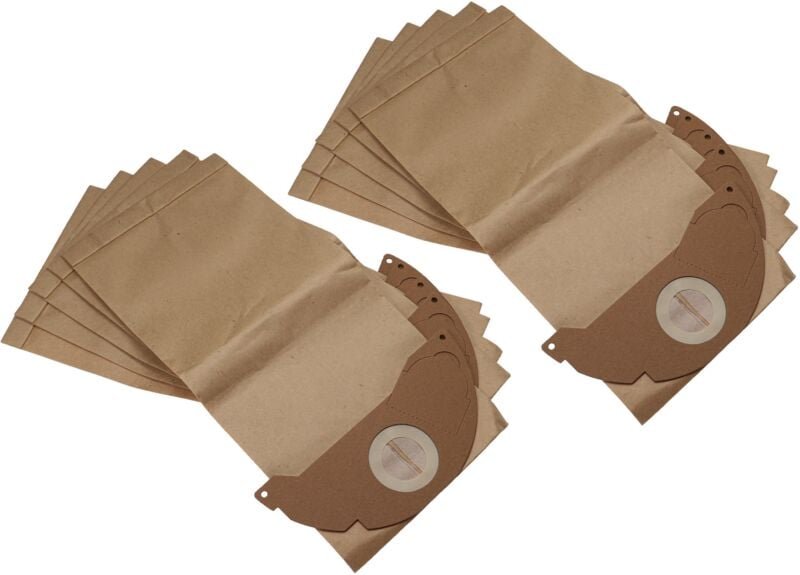 10x Staubbeutel Ersatz für Kärcher 4002667015317, 6.904-143.0, kfi 252 für Staubsauger - 44cm x 20cm braun - Vhbw