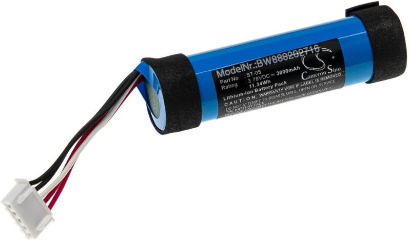 vhbw 1x Akku Ersatz für Sony ST-05, ID1056, ST-05S für Lautsprecher Boxen Speaker (3000 mAh, 3,78 V, Li-Ion)