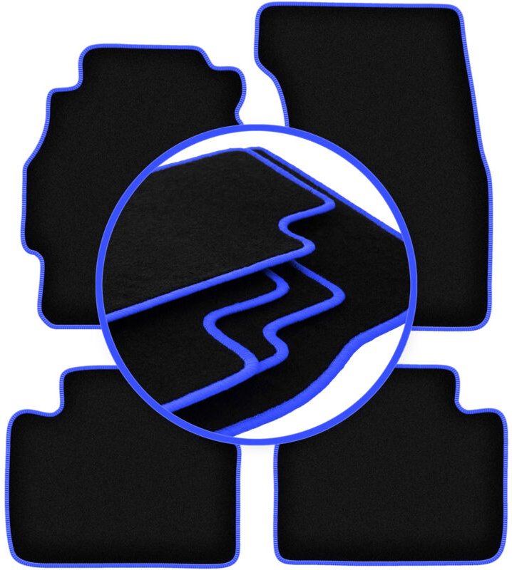 CARLUX-BLUE Auto-Fußmatten für: Honda Civic VI Fließheck 3-Türer (1995-2001)