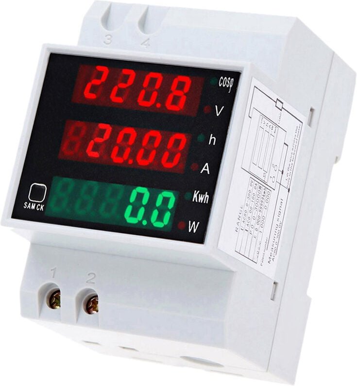 DIN-Schienen-Stromspannungsprüfer, AC80-300V 100A