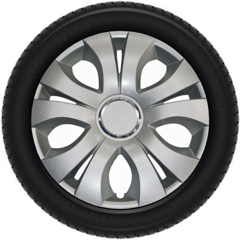 Radkappen-Satz - 15 Zoll – Top Ring – Silber Metallic