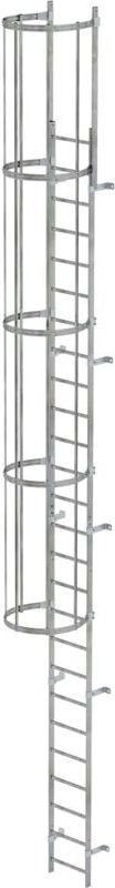 Munk - Günzburger Steigtechnik einzügige Steigleiter mit Rückenschutz (Bau) Stahl verzinkt 8,48 m - 0520115