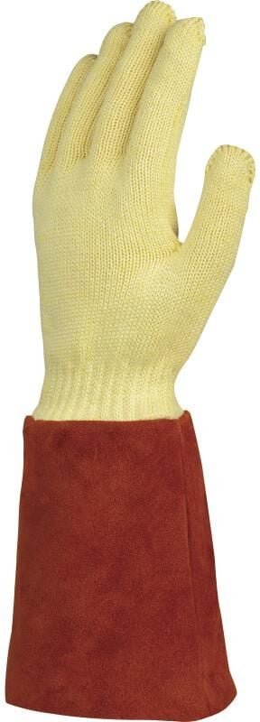 Thumbnail - Handschuh Delta Plus Para-Aramid Hitzebeständig Mit Lederstulpe Grösse 9 -Kca1509 T10 T10