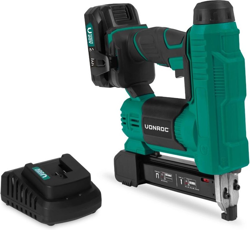 Akku Tacker 20V - 2.0Ah Inkl. Akku und Ladegerät - Vonroc