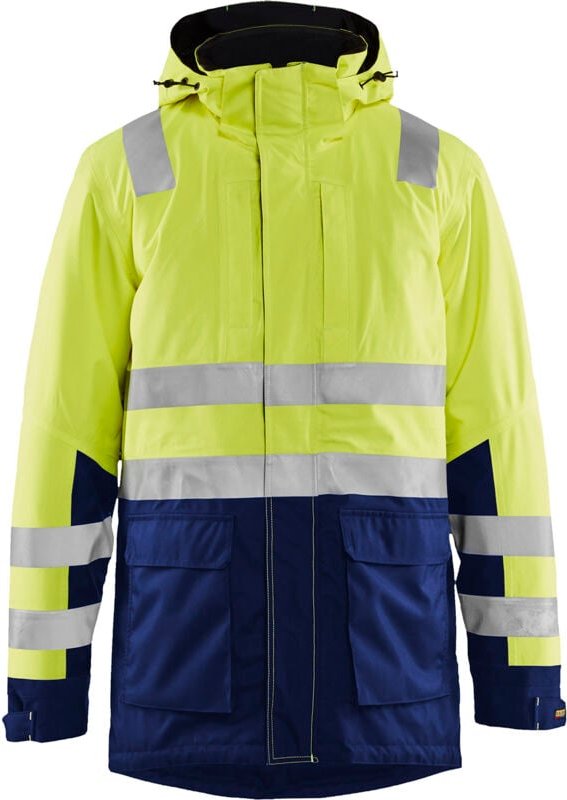Arbeitsparka Winter Hochsichtbarkeit 4495 - Neon Gelb / Marine XS