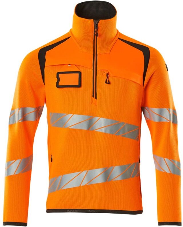 Strickpullover mit kurzem Reißverschluss xl hi-vis orange/dunkelanthrazit - Mascot