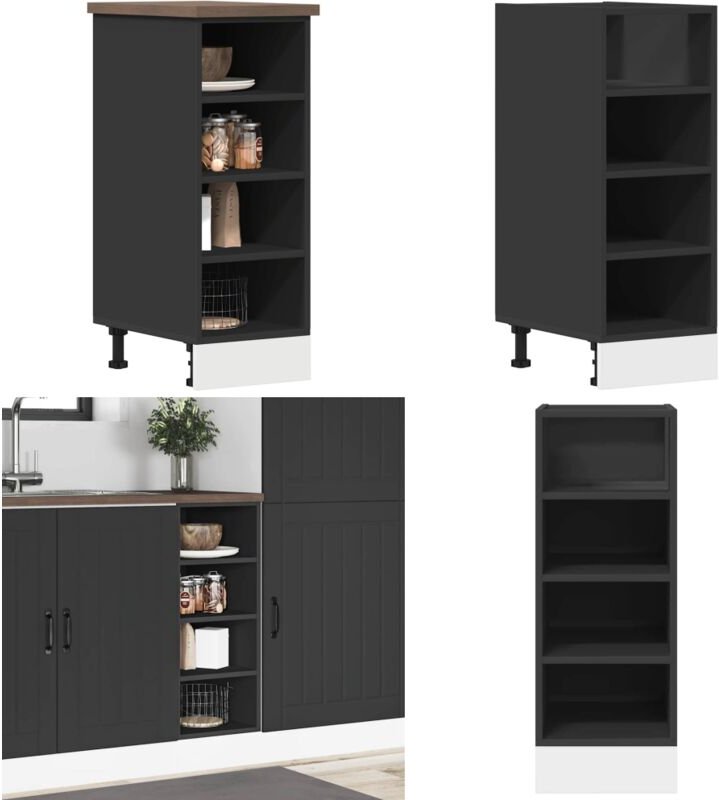 Unterschrank Schwarz 30x44,5x81,5 cm Holzwerkstoff - Vidaxl