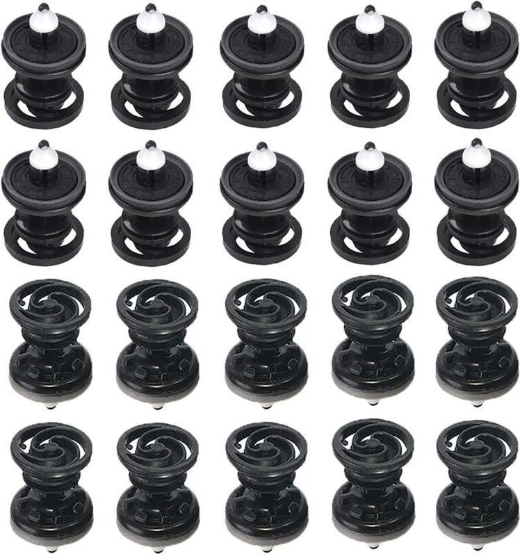 Beijiyi - 20 Stück Auto-Innentürbefestigungen, Halteklammern, dekorative Halterungen, Nietsätze mit Entriegelungswerkzeu...