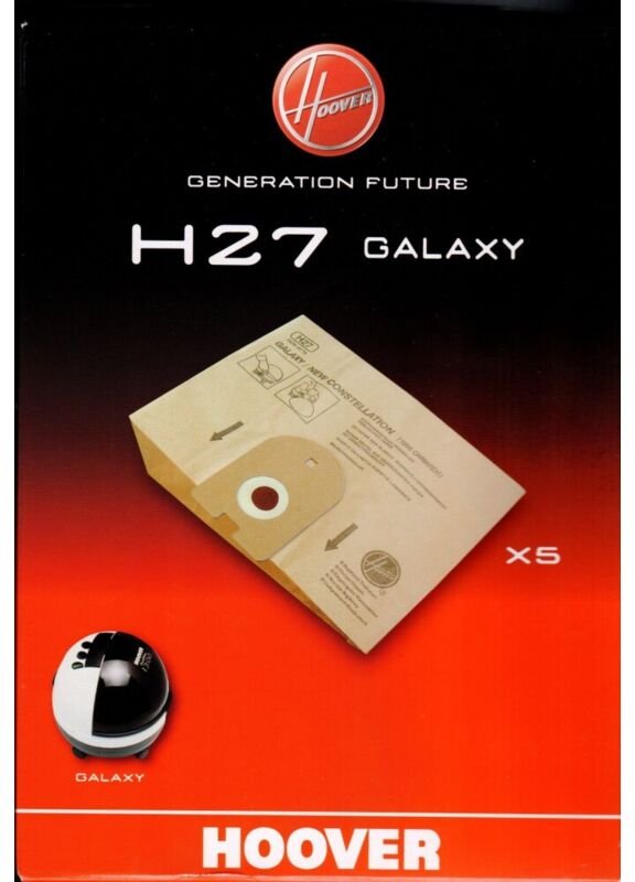 Ersatzteil - 5er Pack Staubsaugerbeutel H27 galaxy - Hoover