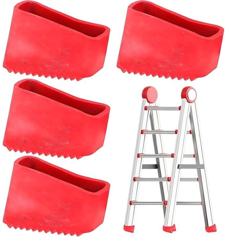 Stück Leiterfußabdeckungen, Gummi-Leiterfüße, für Treppen, rutschfeste Gummiabdeckungen, Leiterschutzpolster für Telesko...