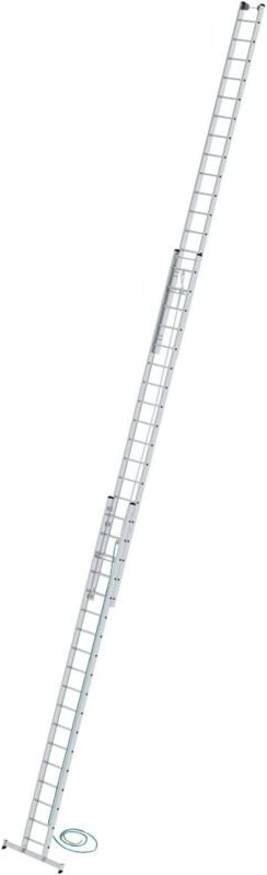 Günzburger Steigtechnik Sprossen-Seilzugleiter 3tlg. mit nivello-Traverse 3 x 18 Sprossen - 022418