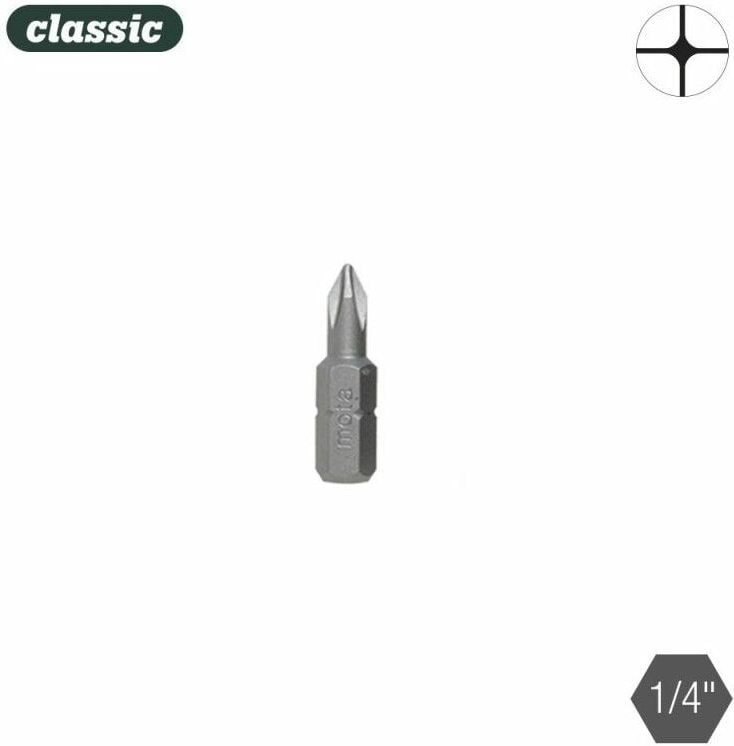 Thumbnail - Satz mit 10 PHILIPS PH 2x25mm 1/4" Stahl BPH225 MOTA Bits
