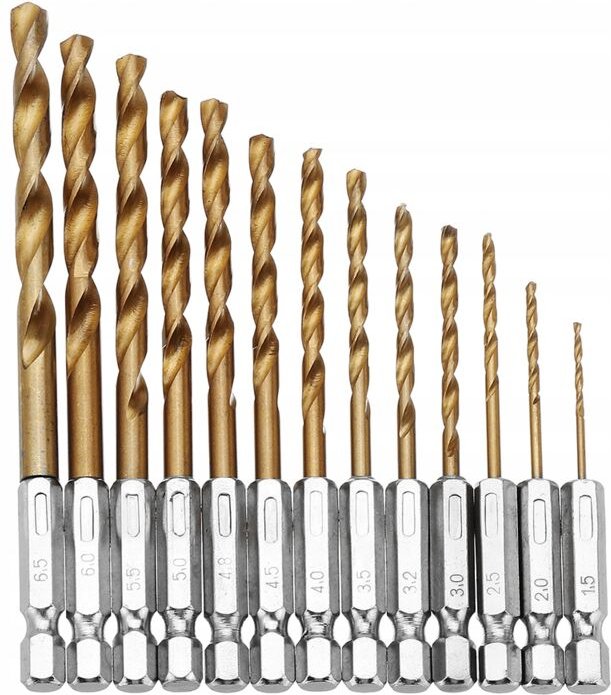 1/4 HSS Metallbohrer 1,5-6,5 mm 13 Stk.