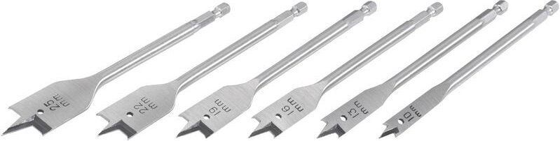 Heller - Tools 19069 5 Holz-Fräsbohrer-Set 10 mm, 13 mm, 16 mm, 19 mm, 22 mm, 25 mm 1/4' (6.3 mm) 1 s