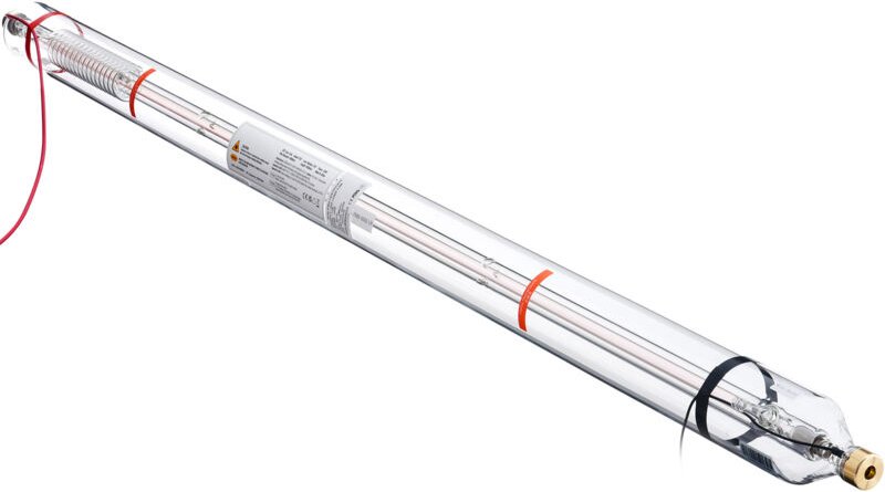 130 w CO2-Laserröhre, 65 Zoll (1650 mm) Länge, 3,1 Zoll (80 mm) Durchmesser Borosilikatglas, vorverbundene Kabel für Las...