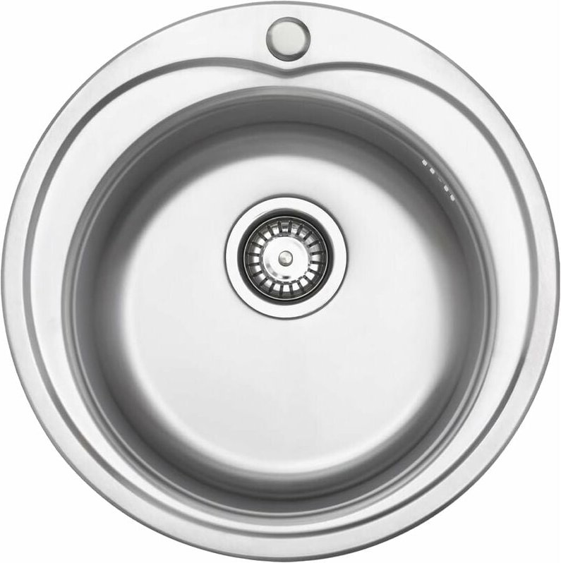 Jassferry - Küchenspülen in 304 Edelstahl Einbauspüle Rundbecken 49 x 49 cm