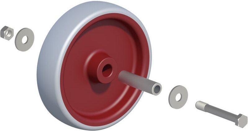 Layher Fahrgerüst Ersatzrad inklusive Achse für 1260.202