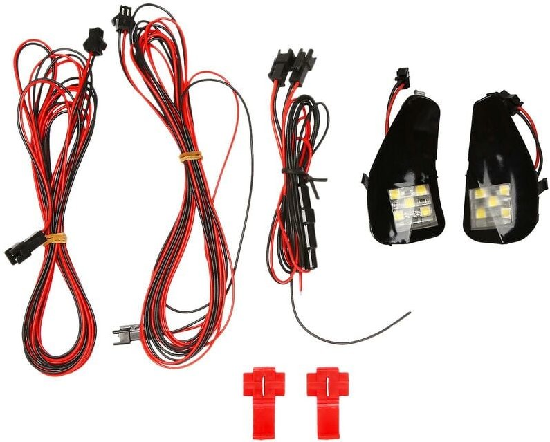 Woosien - 2 Stück LED-Rückspiegel-Pfützenlicht unter der Seitenspiegellampe für Alphard 20 Serie Vellfire Ii, weißes Lic...