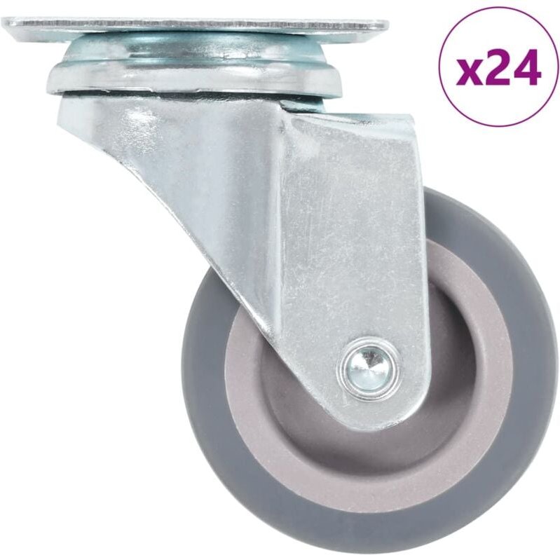 24 Stk. Lenkrollen 50 mm Vidaxl