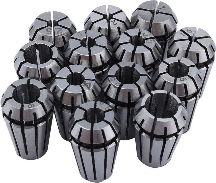 Spannzangen-Set, 13 Teile 1mm-7mm ER11 Spannzangen, Spring Collet Set, Hochpräzise, für CNC-Gravurwerkzeug - Ej.life